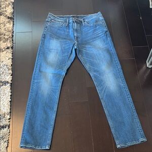 J Crew Mercantile Flex Men's Straight Fit Blue Jeans size 34x32
